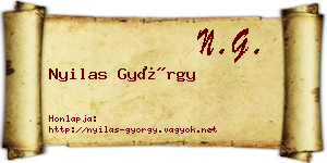 Nyilas György névjegykártya